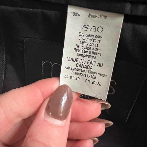 LAUREN RALPH LAUREN BLACK PINSTRIPE WOOL SUIT JACKET SIZE MEDIUM - Picture 7 of 10